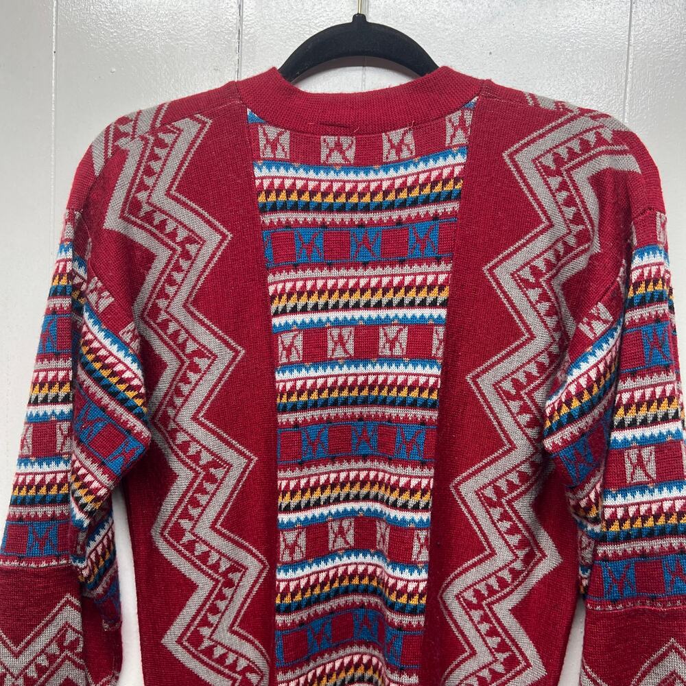 Catalina Wool Blend Vintage Aztec Print Women's Long Sleeve Sweater Size Medium - Picture 7 of 12